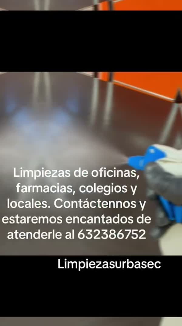 Limpieza profesional de una superficie